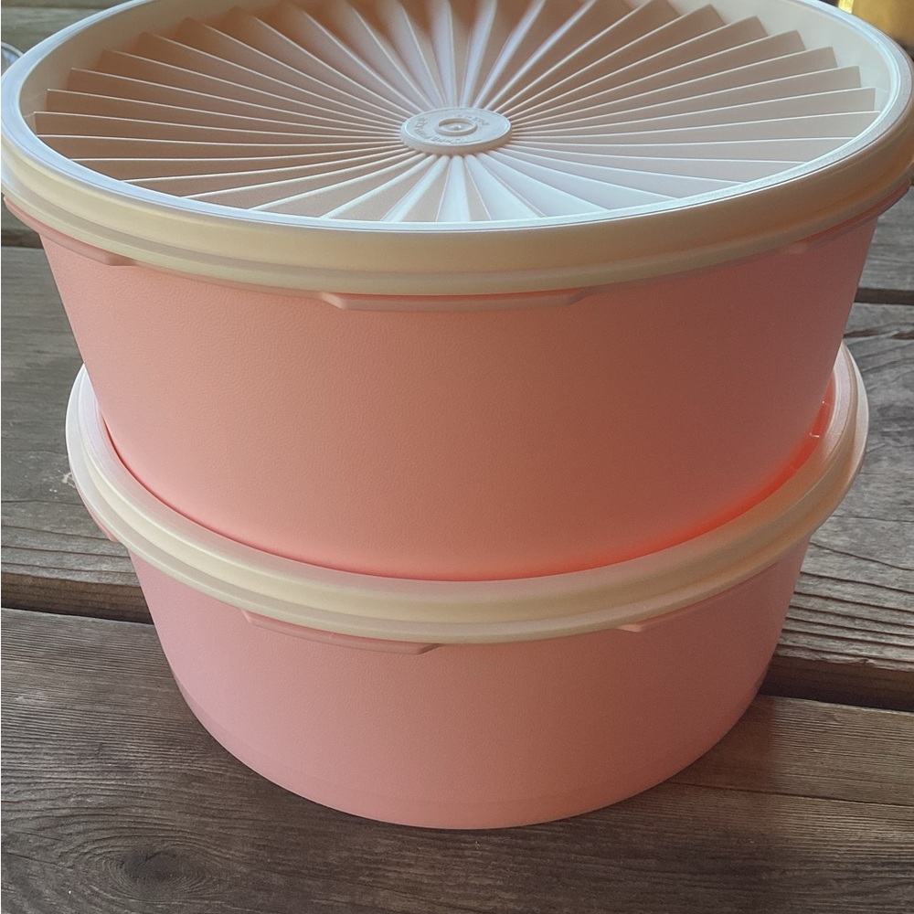 Tupperware Servalier Stacking Canisters- set of two - capacity 1.8 liters